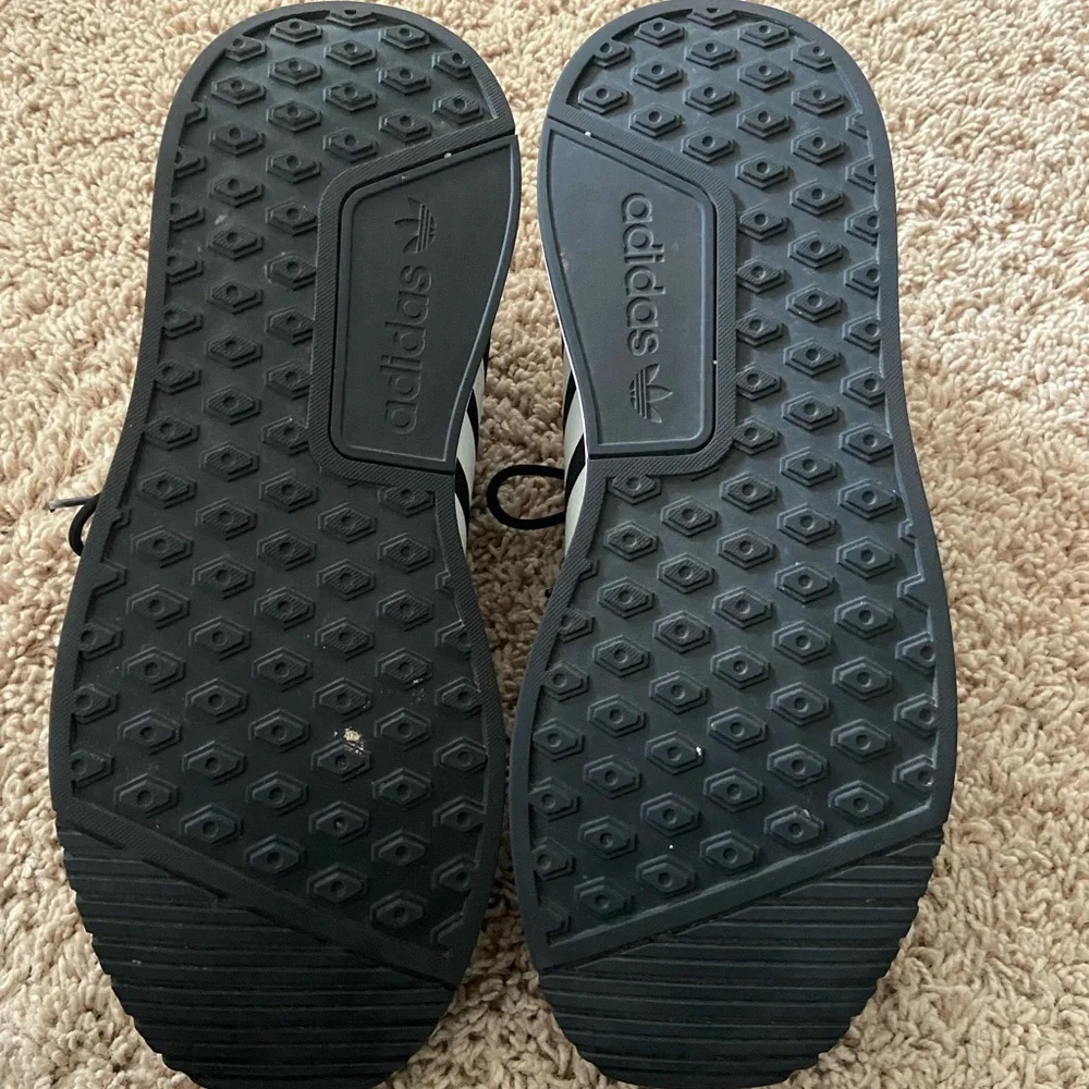 Light orange and black adidas tennis shoes. (only worn once) - Picture 3 of 8